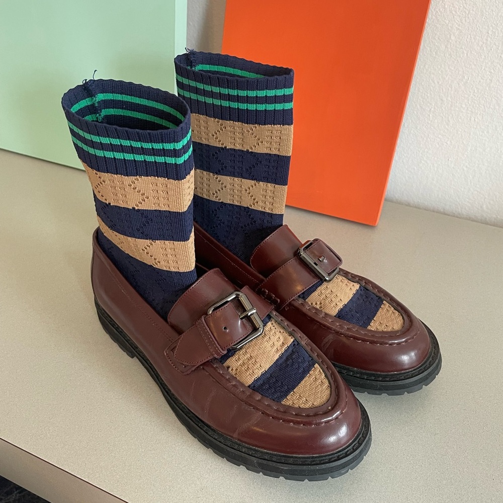FENDI Scuba Sock Loafers - Brown